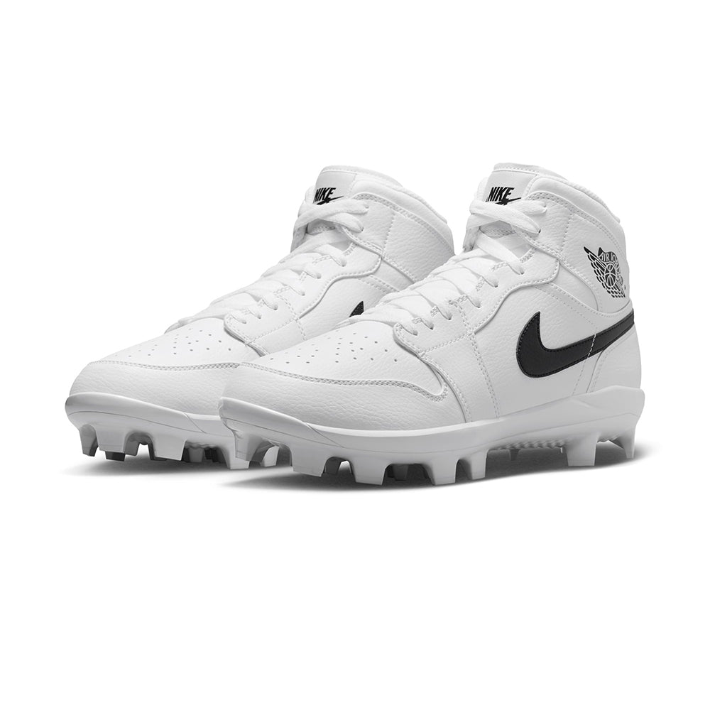 Jordan Mens Air Jordan 1 High Cleat Baseball Cleats in White Color