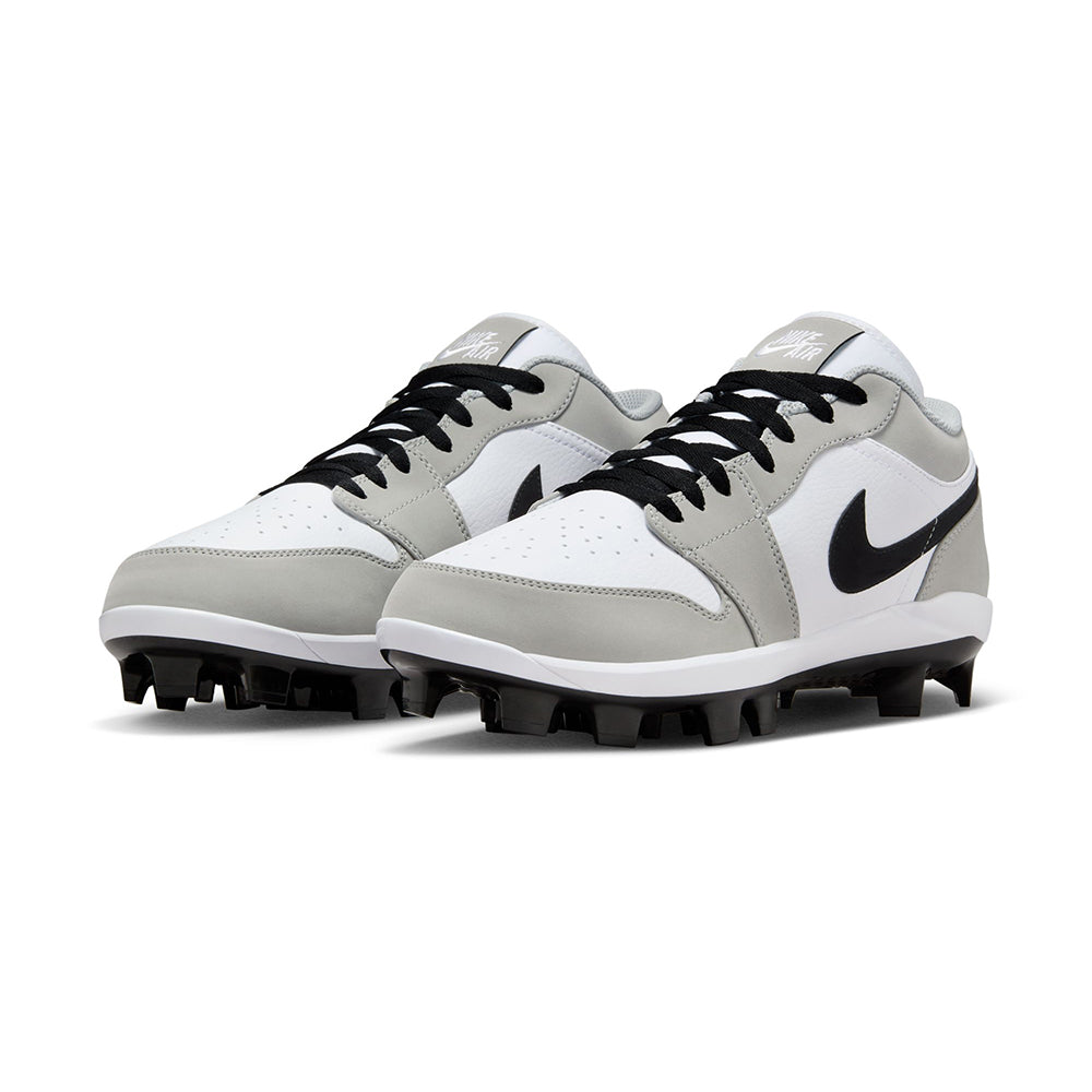 Jordan Mens Air Jordan 1 Low Cleat Baseball Cleats in Grey Color