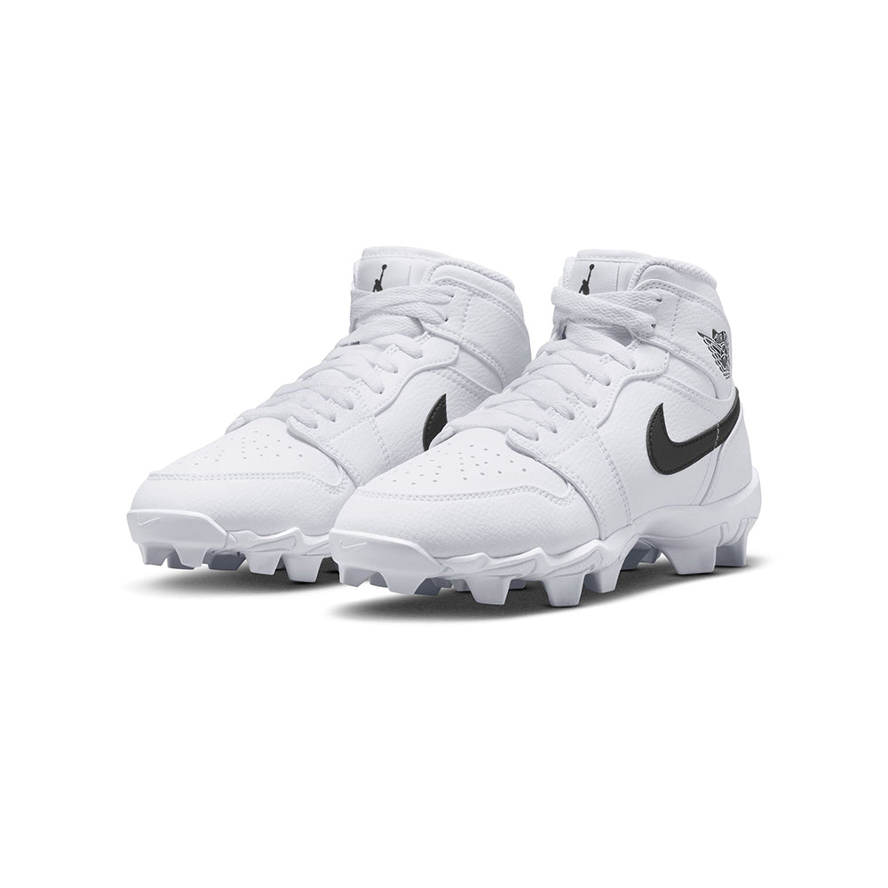 Jordan Mens Jordan 1 Mid Fb Cleat Football Cleats in White Color