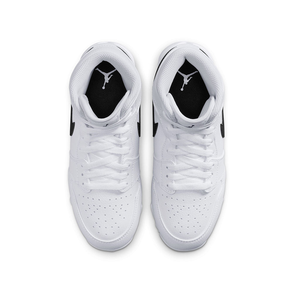 Jordan Mens Jordan 1 Mid Fb Cleat Football Cleats in White Color