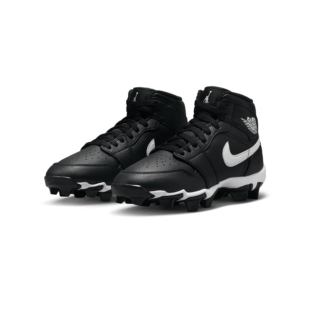 Jordan Mens Jordan 1 Mid Fb Cleat Football Cleats in Black Color