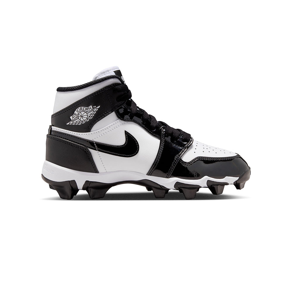 Jordan Kids Jordan 1 Mid Fb Cleat Football Cleats in Black Color