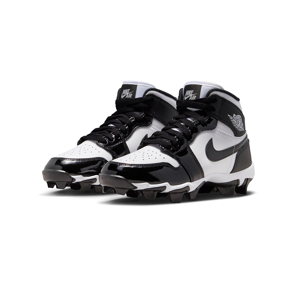 Jordan Kids Jordan 1 Mid Fb Cleat Football Cleats in Black Color