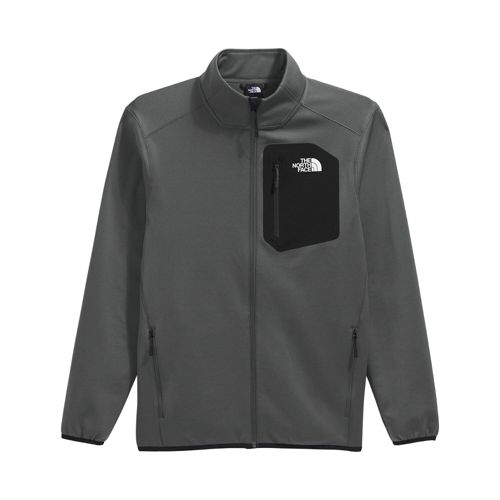 The North Face Mens Crest Full Zip Midlayer in Grey Color
