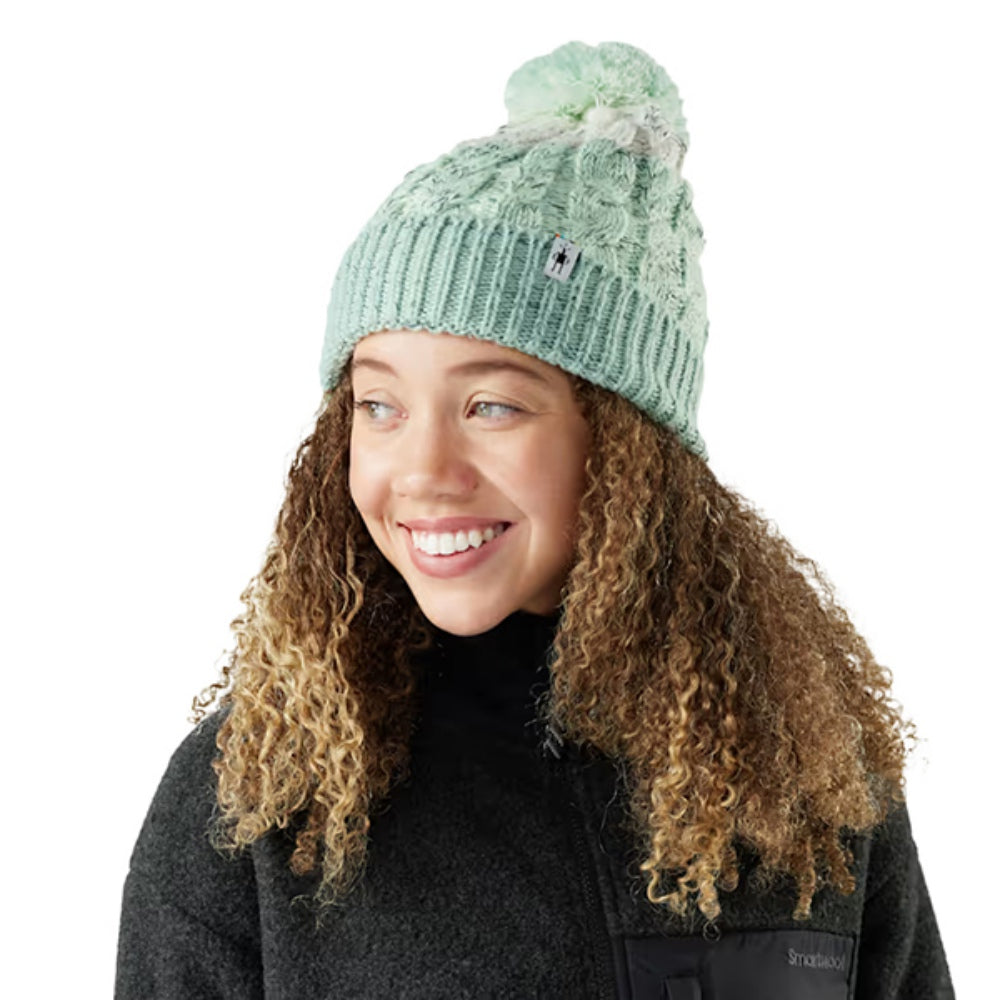 Smartwool Womens Isto Retro Beanie Winter Hats in Green Color