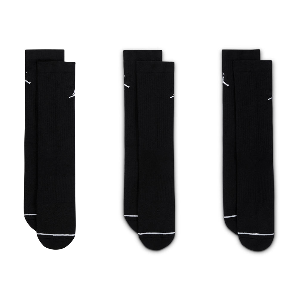 Nike Unisex Jordan 3Pk Everyday Crew Socks in Black Color