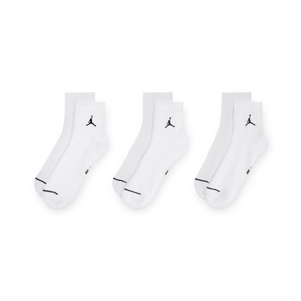 Nike Unisex Jordan 3Pk Everyday Ankl Socks in White Color