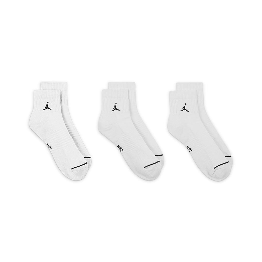Nike Unisex Jordan 3Pk Everyday Ankl Socks in White Color