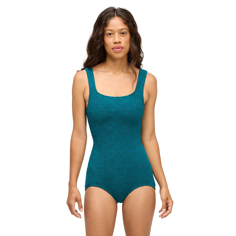 Seea Womens Tofino One Piece Swimsuits in Green Color