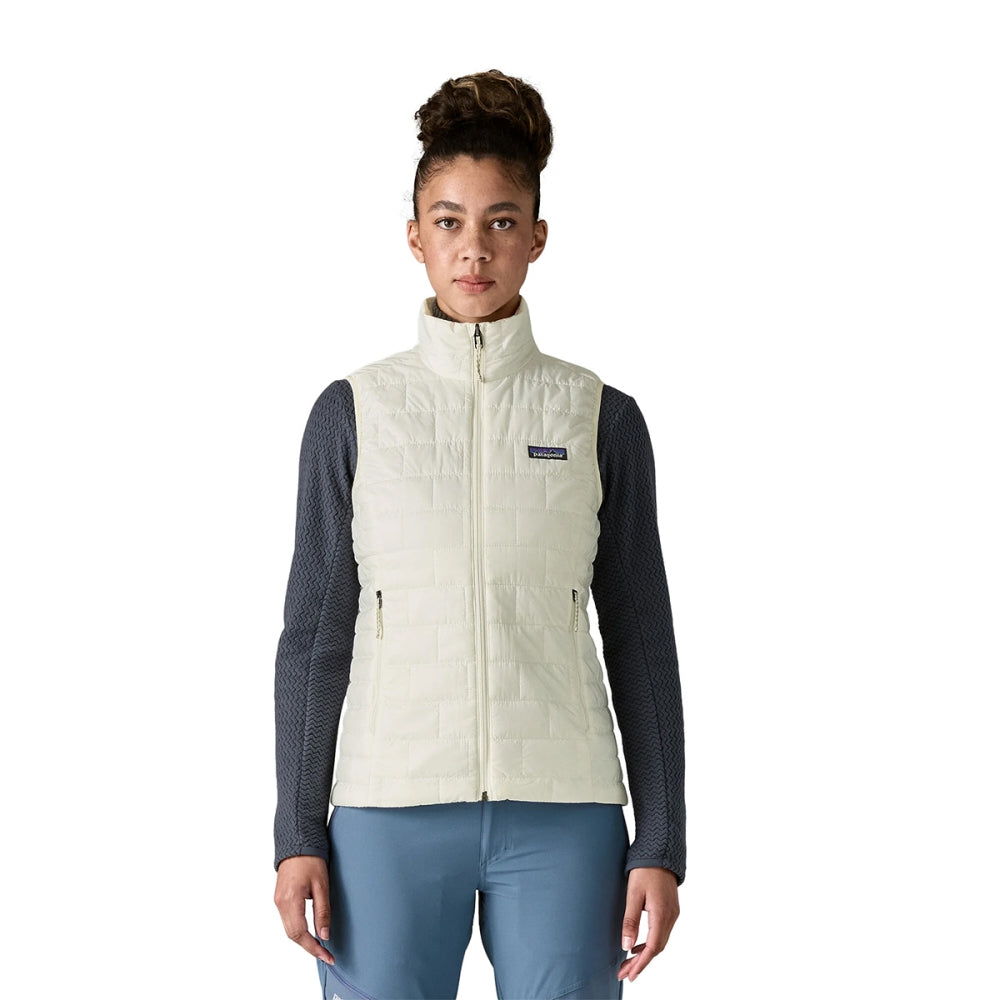 Patagonia Womens Nano Puff Vest Midlayer in White Color
