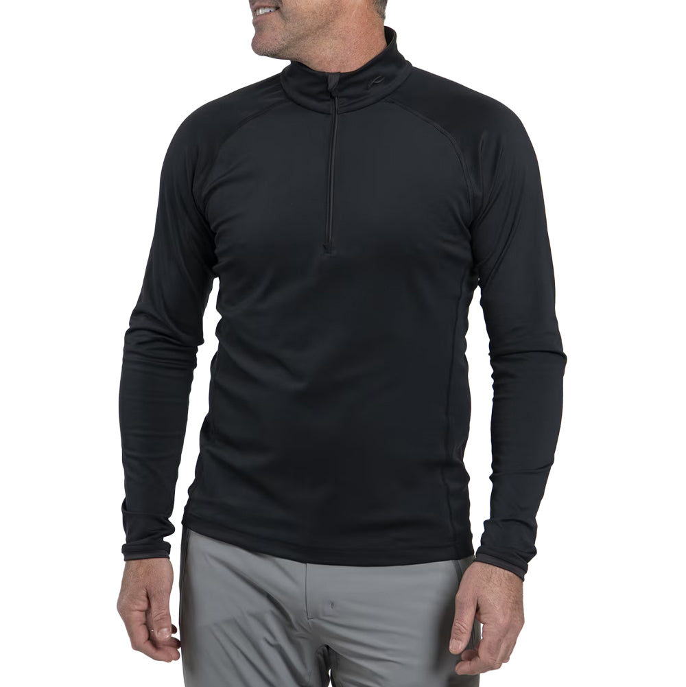 Kjus Mens Feel 1/2 Zip Jackets in Black Color
