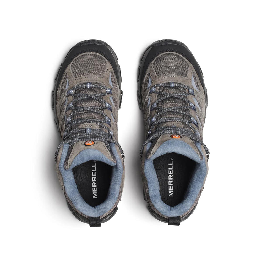 Merrell Womens Moab 3 Mid Wp Boots in Grey Color