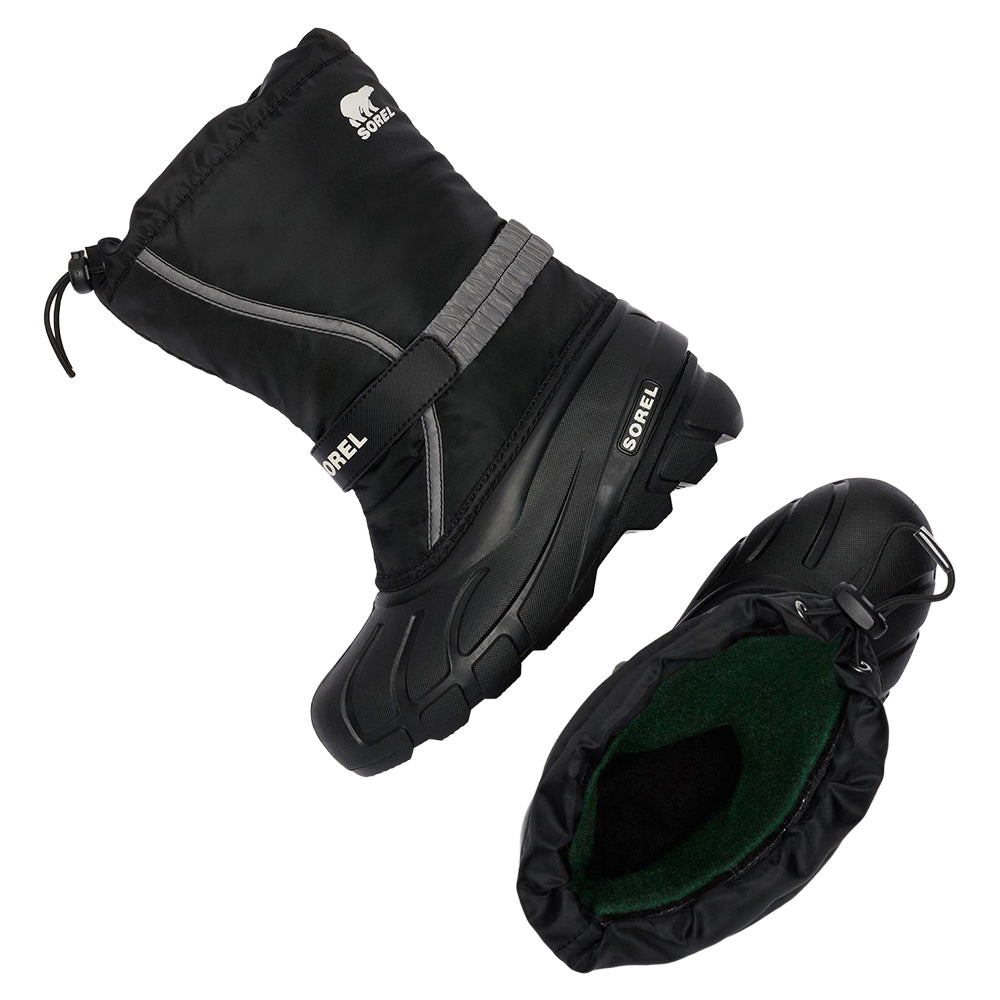 Sorel Kids Big Kids Flurry Boot in Black Color