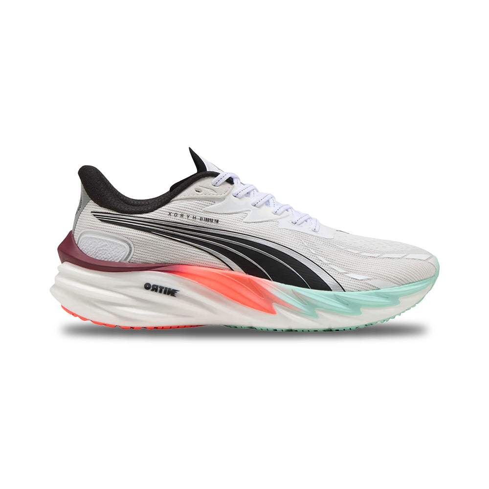 Puma Mens Velocity Nitro 4 Hyrox Running Shoes in White Color