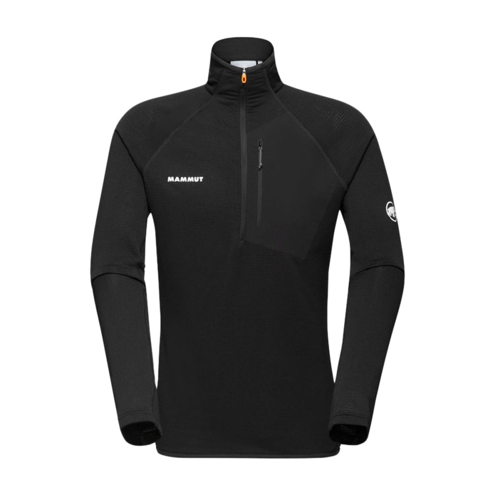 Mammut Mens Aenergy Light Mlhalf Zip Midlayer in Black Color