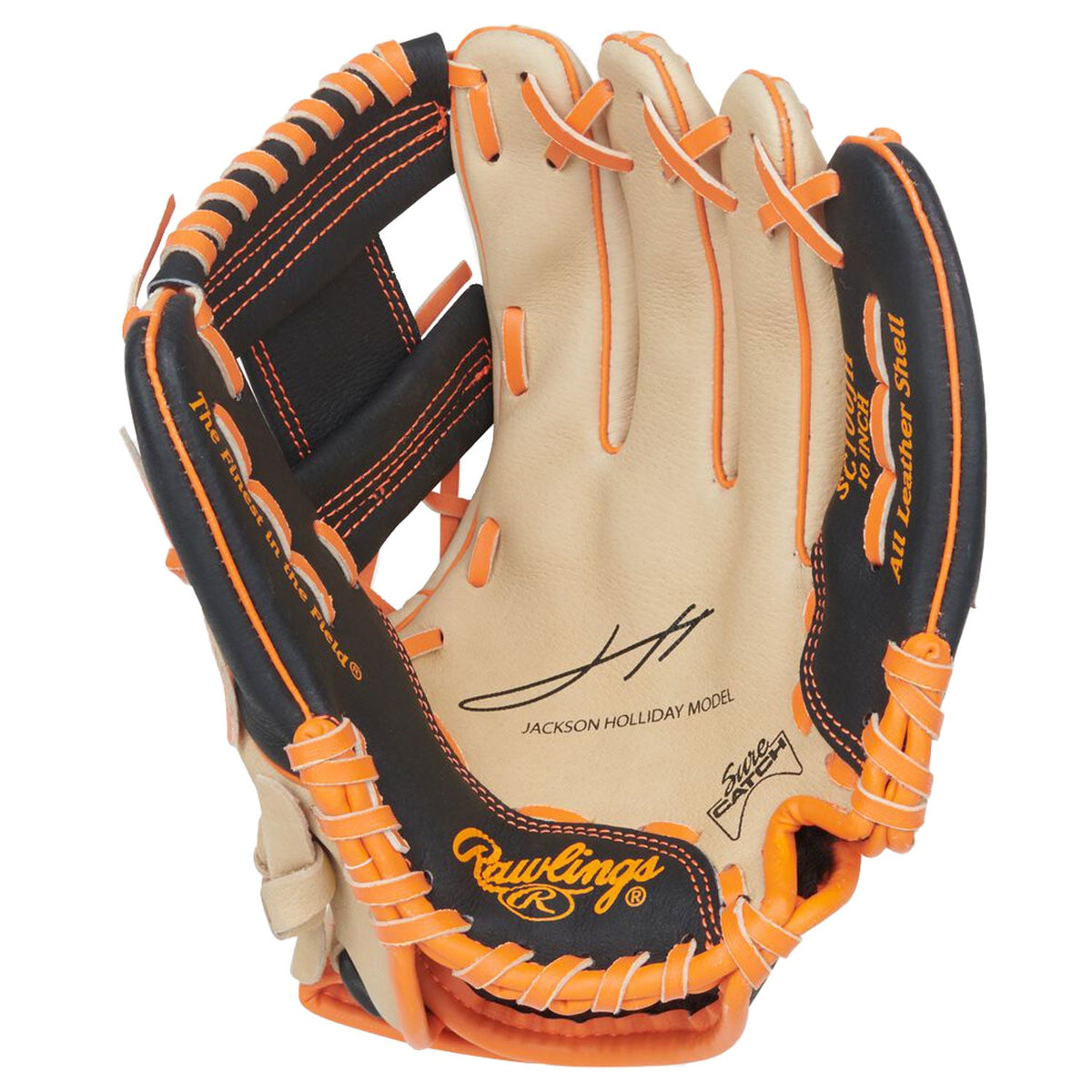 Rawlings Kids 10.00 Sure Catch Holiday Baseball Gloves in Brown Color