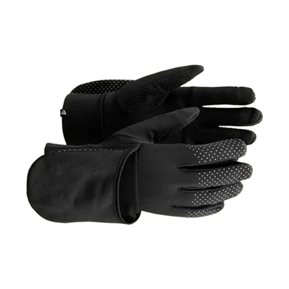 Craft Unisex Lumen Fleece Hybrid Glov Winter Gloves in Black Color