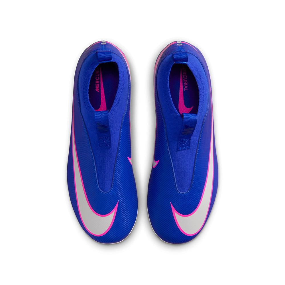 Nike Kids Zm Superfly 10 AC Ag Turf Cleats in Blue Color