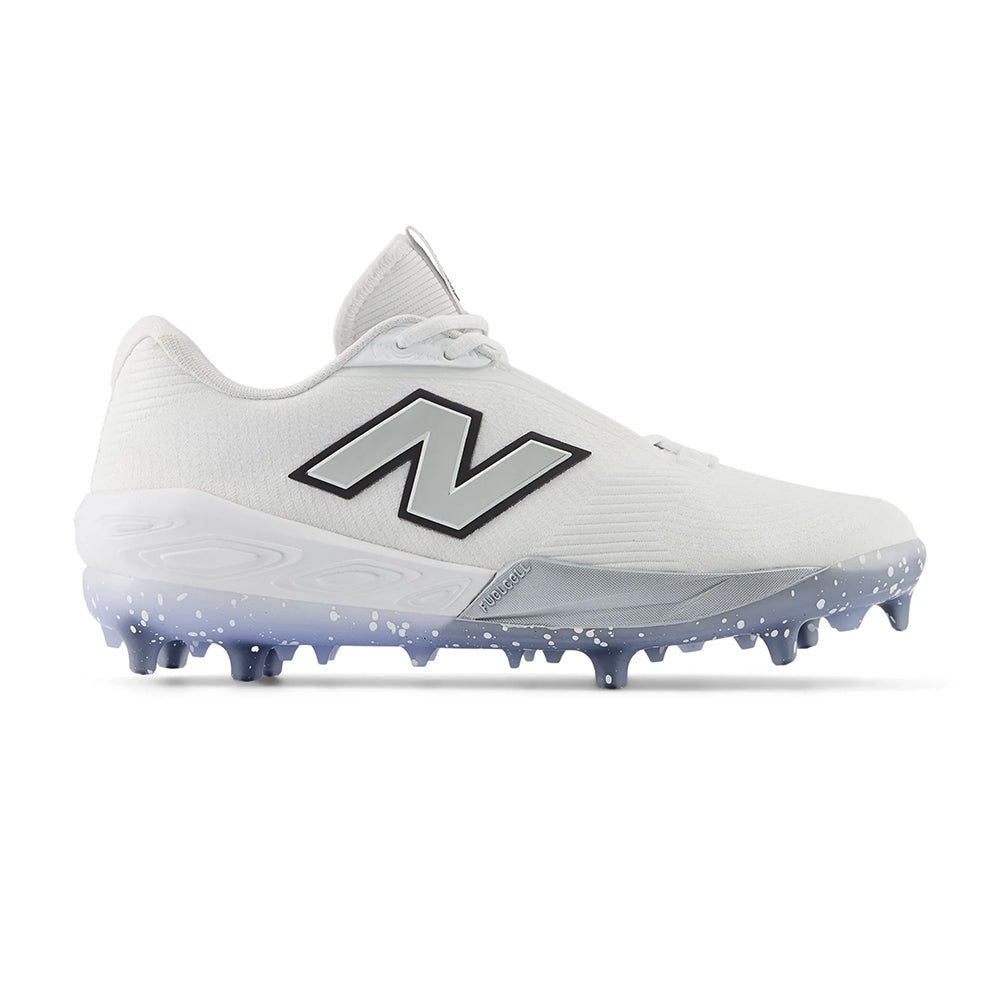 New Balance FuelCell Compv4 Baseball Cleats in White Color