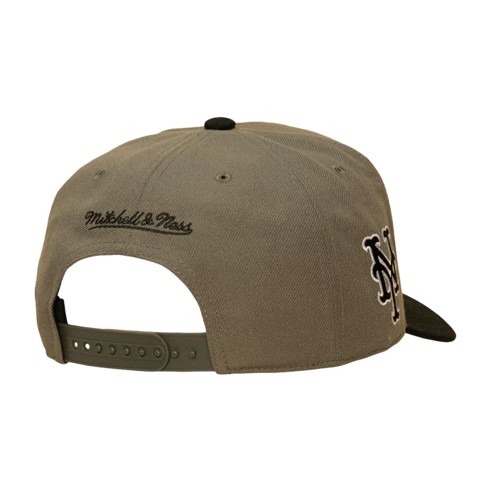 Mitchell And Ness new york mets City Cnct Pro Snpbck Fan Apparel in Grey Color
