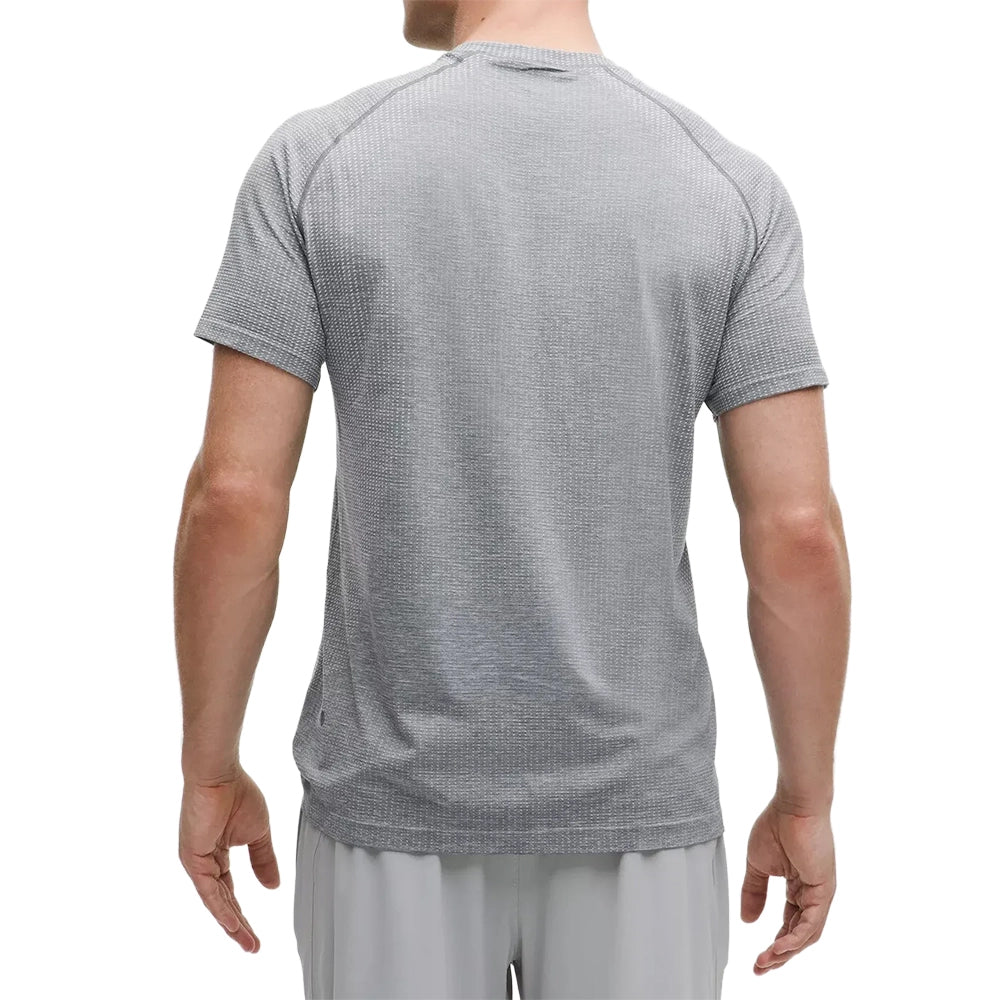 Lululemon Mens Metal Vent Tech short sleeve Shirt Tops in Grey Color