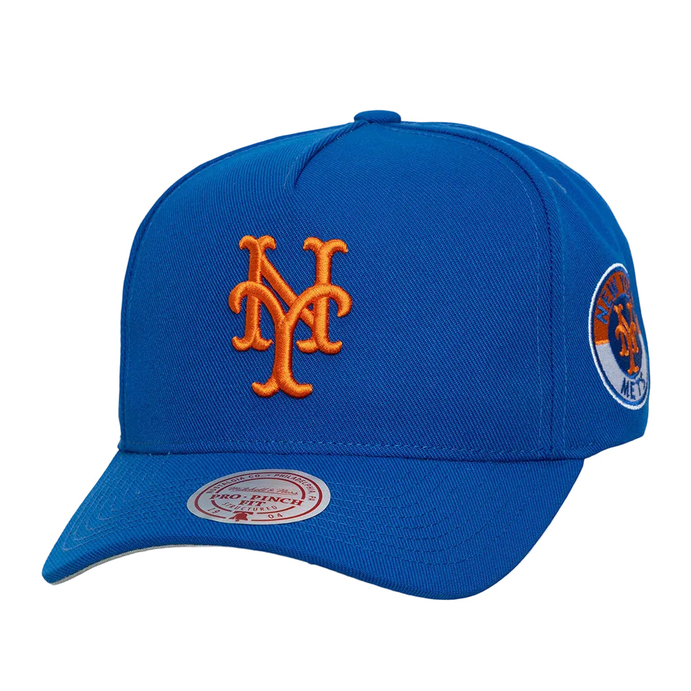 Mitchell And Ness Unisex new york mets Dbl Clutch Pro Snpbk Fan Apparel in Blue Color