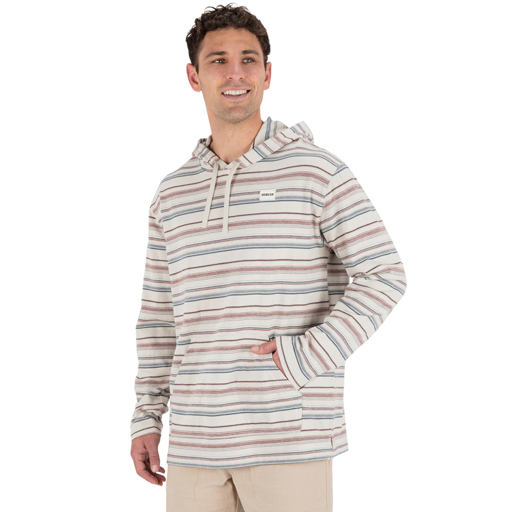 Hurley Og Hooded Poncho Tops in White Color