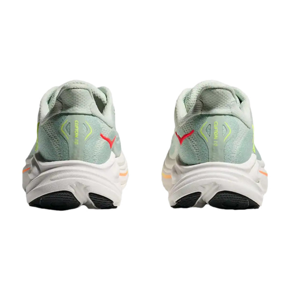 Hoka W Clifton 10 Running Shoes in Green Color