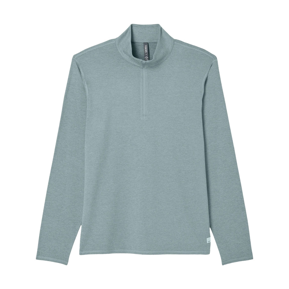 Vuori M Ponto 1/2 Zip Mock Nec Pullover in Blue Color
