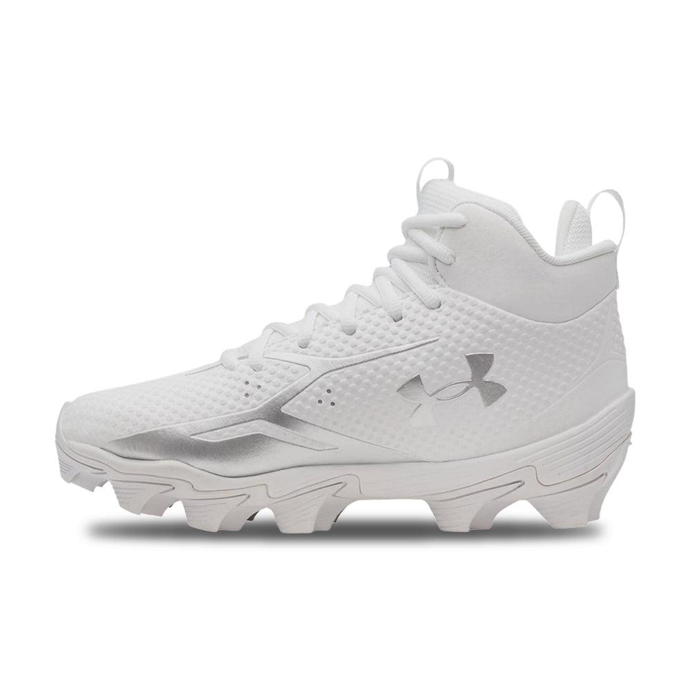 Under Armour Ua Spotlight Hammer Jr. Football Cleats in White Color