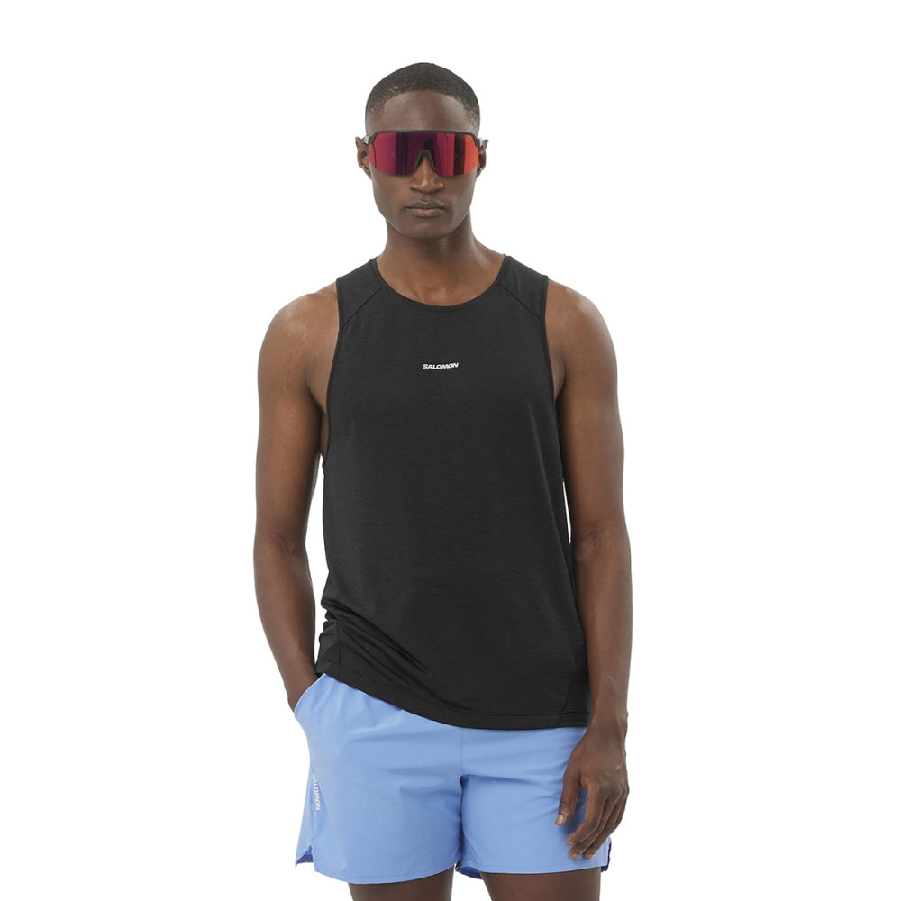 Salomon Shkout Core Tank M Tops in Black Color