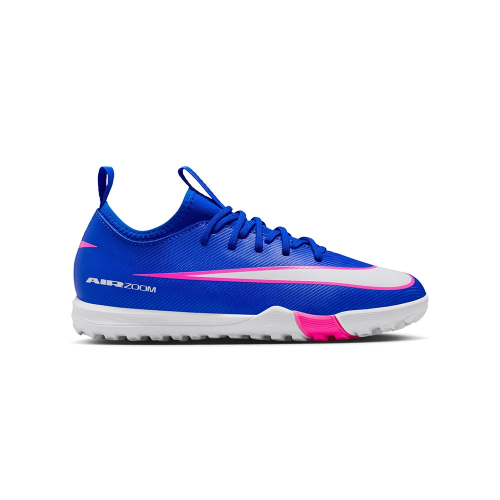 Nike Kids Zoom Vapor 16 academy TF Turf Cleats in Blue Color
