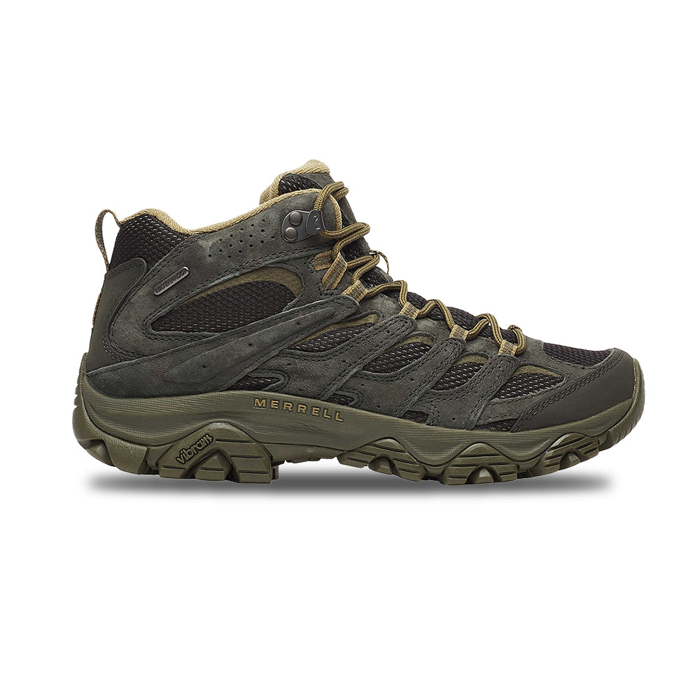 Merrell Moab 3 Mid Wp Boots in Black Color