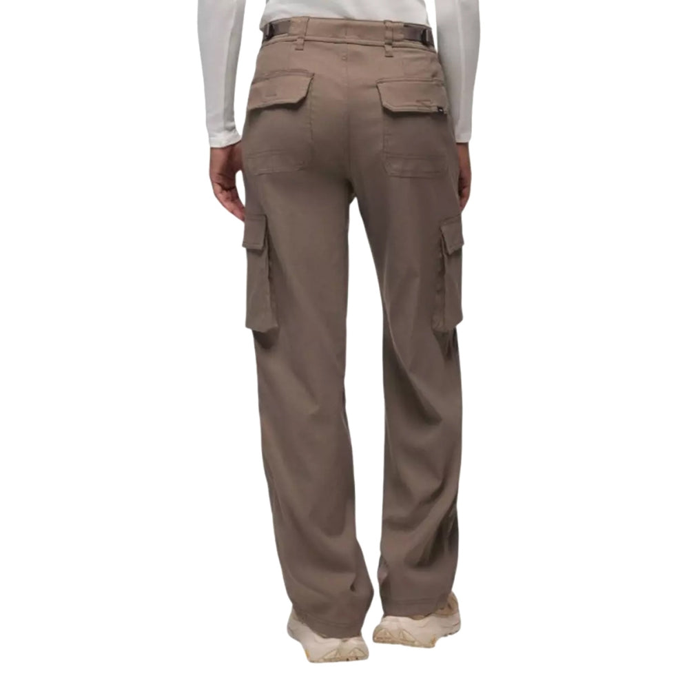Prana W Stretch Zion Cargo Hw Pants in Khaki Color