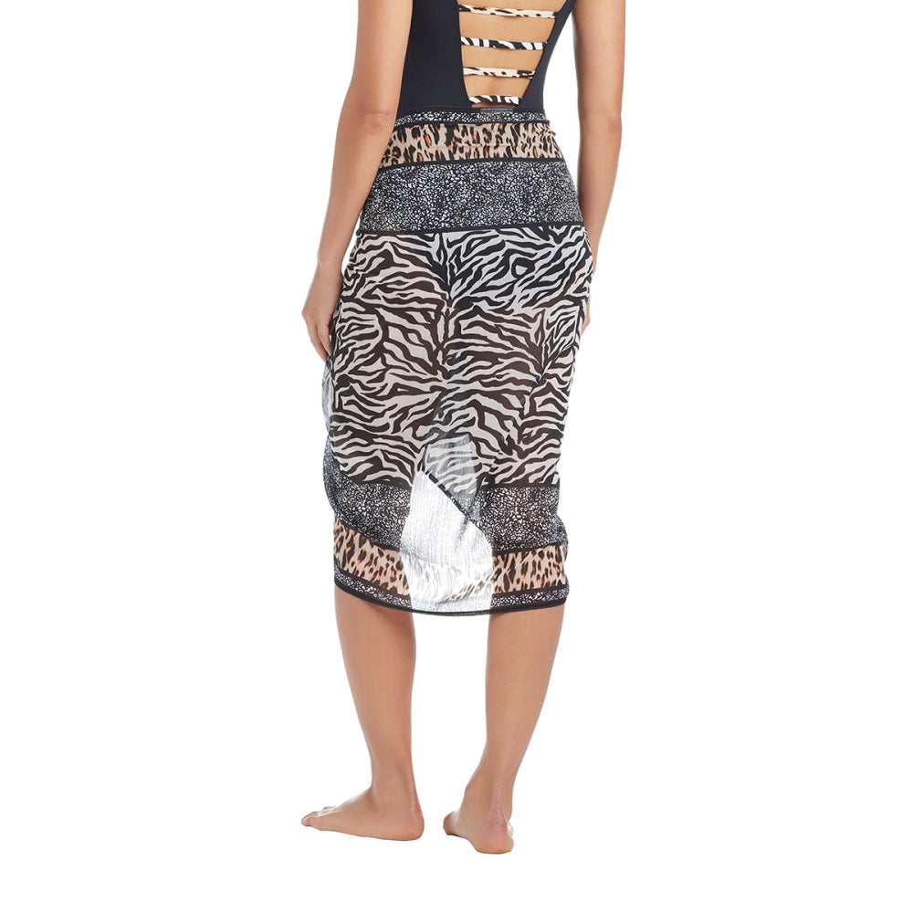Bleu/Rod Beattie Chiffon Pareo Skirts in Multi Color