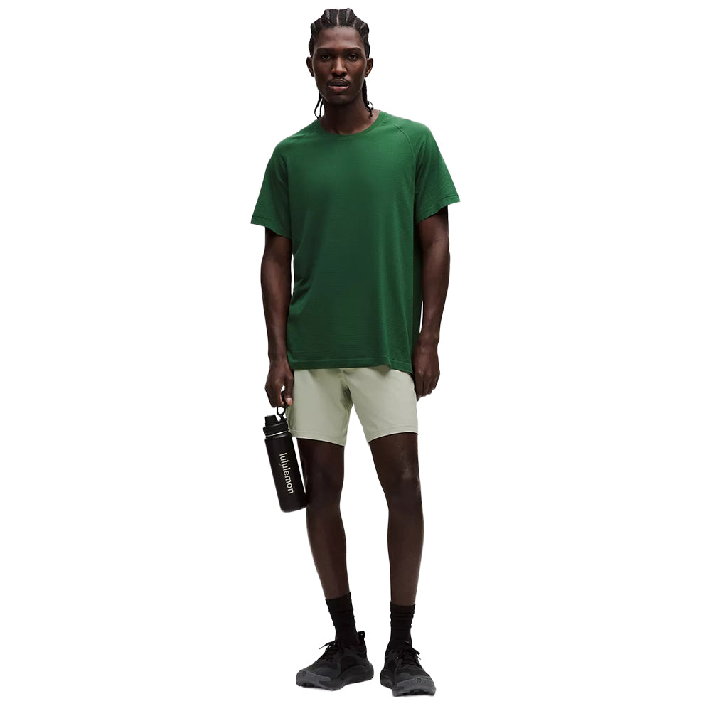 Lululemon Metal Vent Tech short sleeve Shirt Tops in Green Color