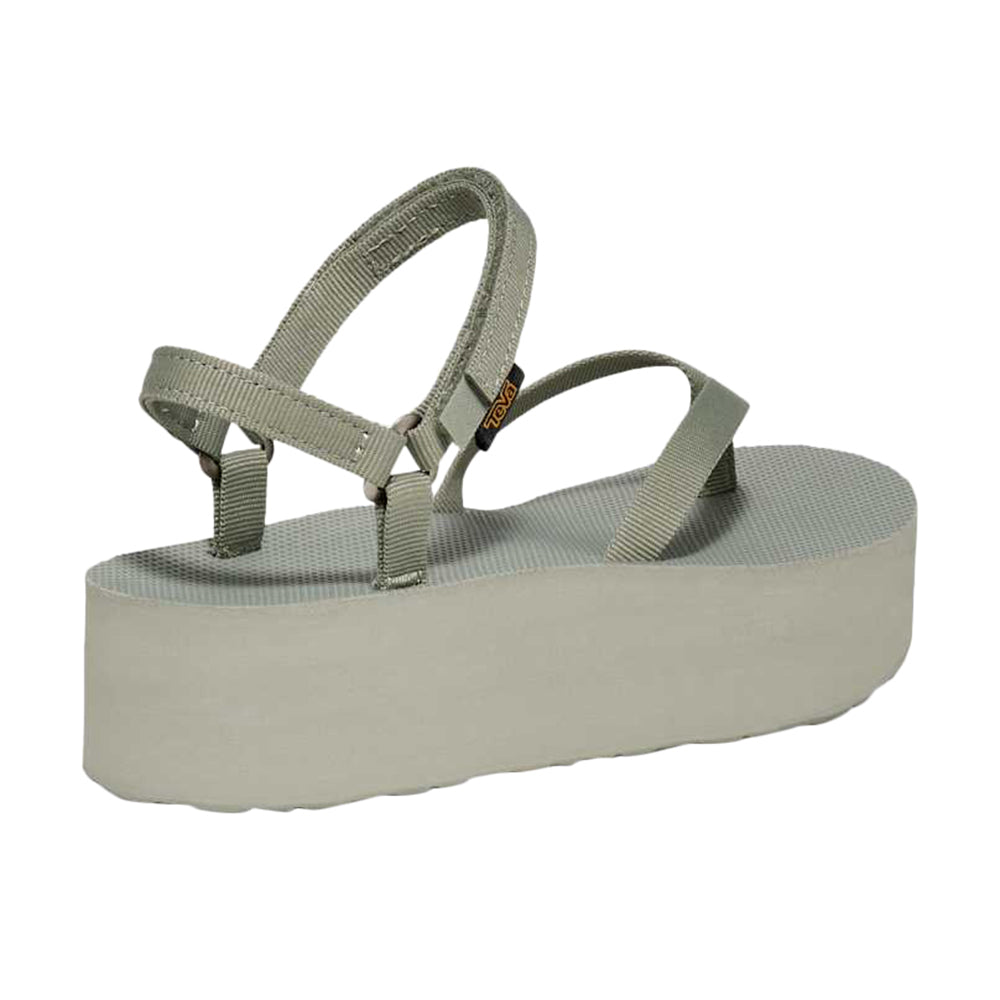 Teva W Flatform Sandal Slim Water Shoes in Green Color