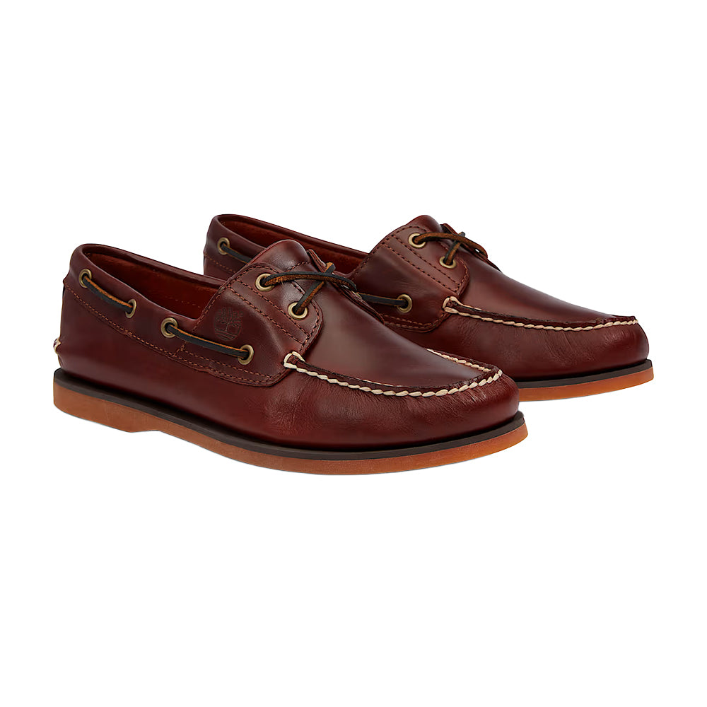 Timberland M Classic Boat 2-Eye Boat Shoes in Brown Color