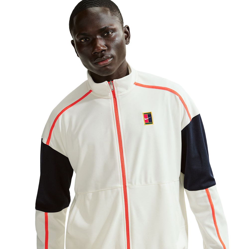 Nike Nikecourt Heritage Track Zip-Ups in White Color