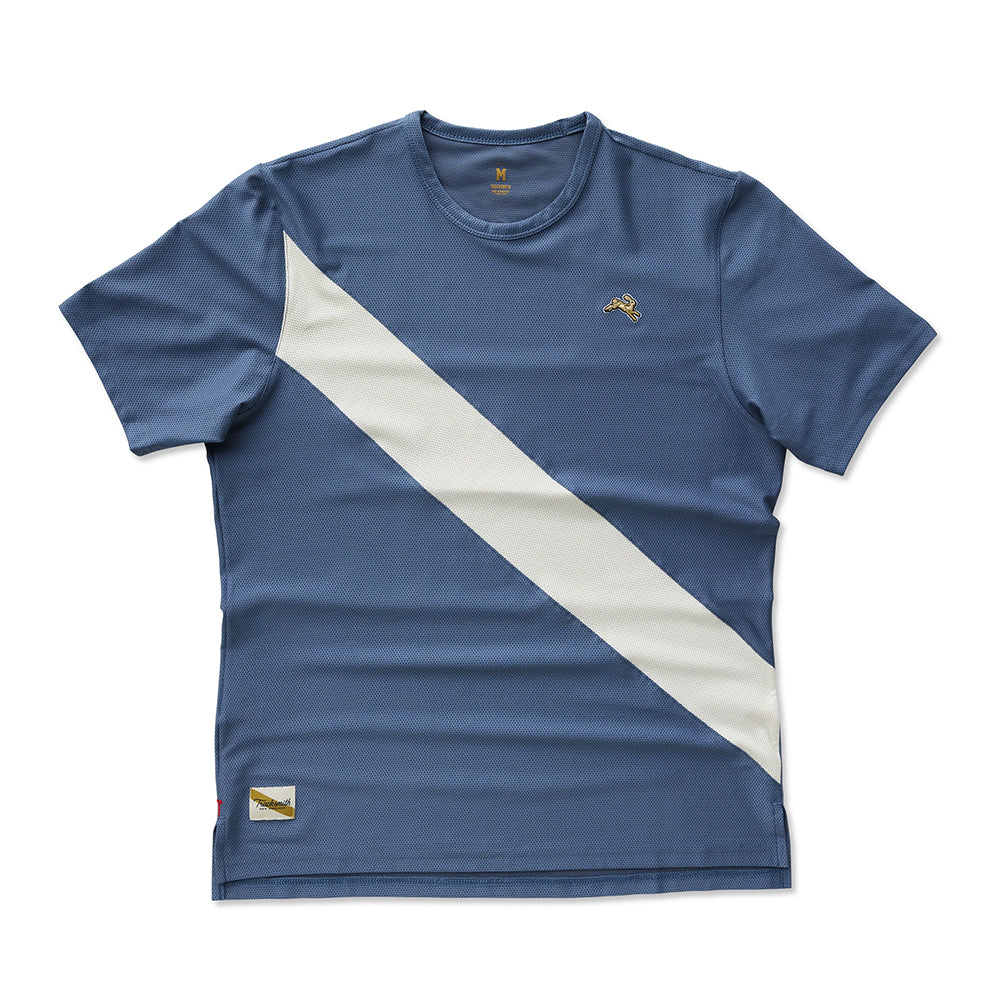 Tracksmith M Van Cortlandt Tee Tops in Blue Color