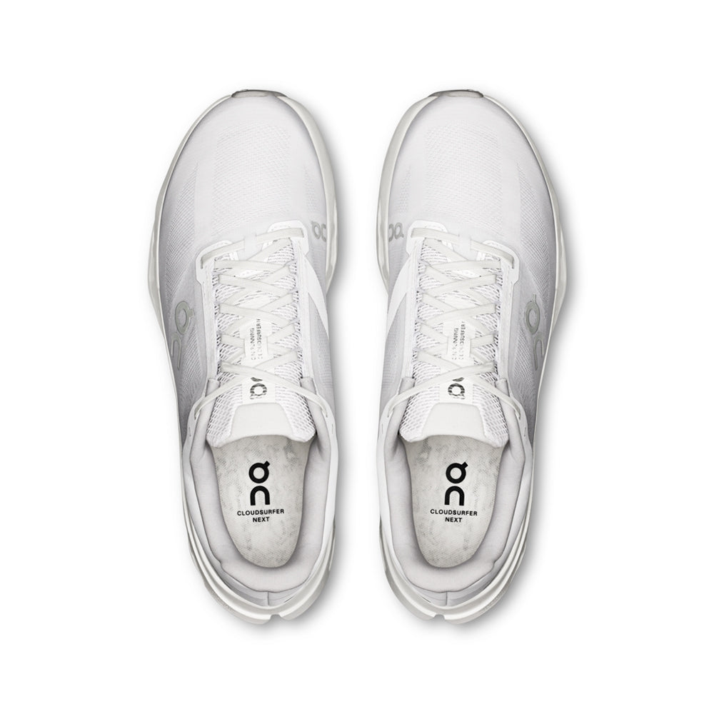 On M Cloudsurfer Next Running Shoes in White Color