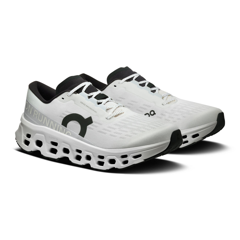 On M Cloudmonster 3 Running Shoes in White Color