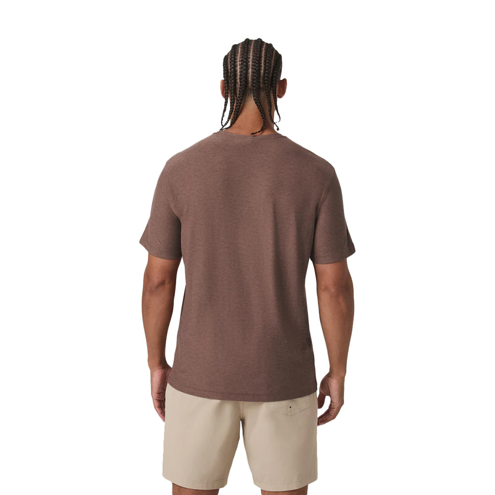 Vuori Strato Tech Tee Tops in Brown Color