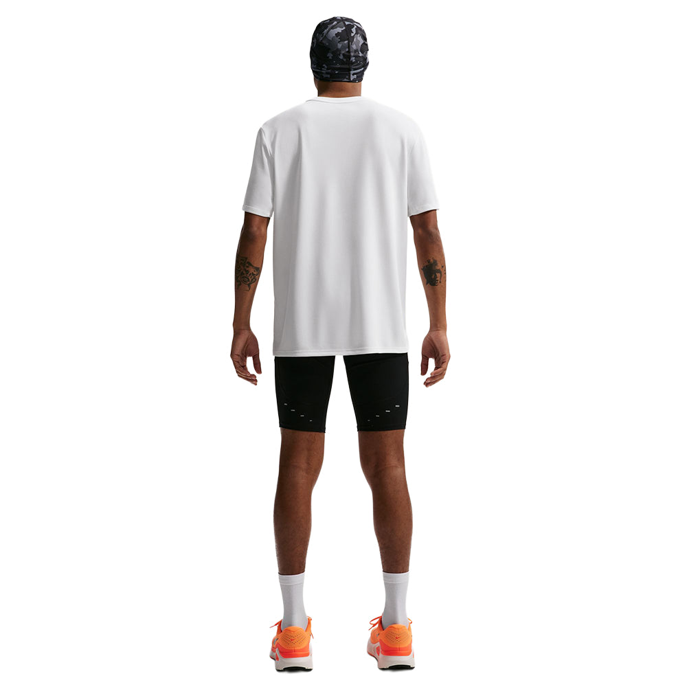 Nike M Miler Df UV Ss Run Top in White Color