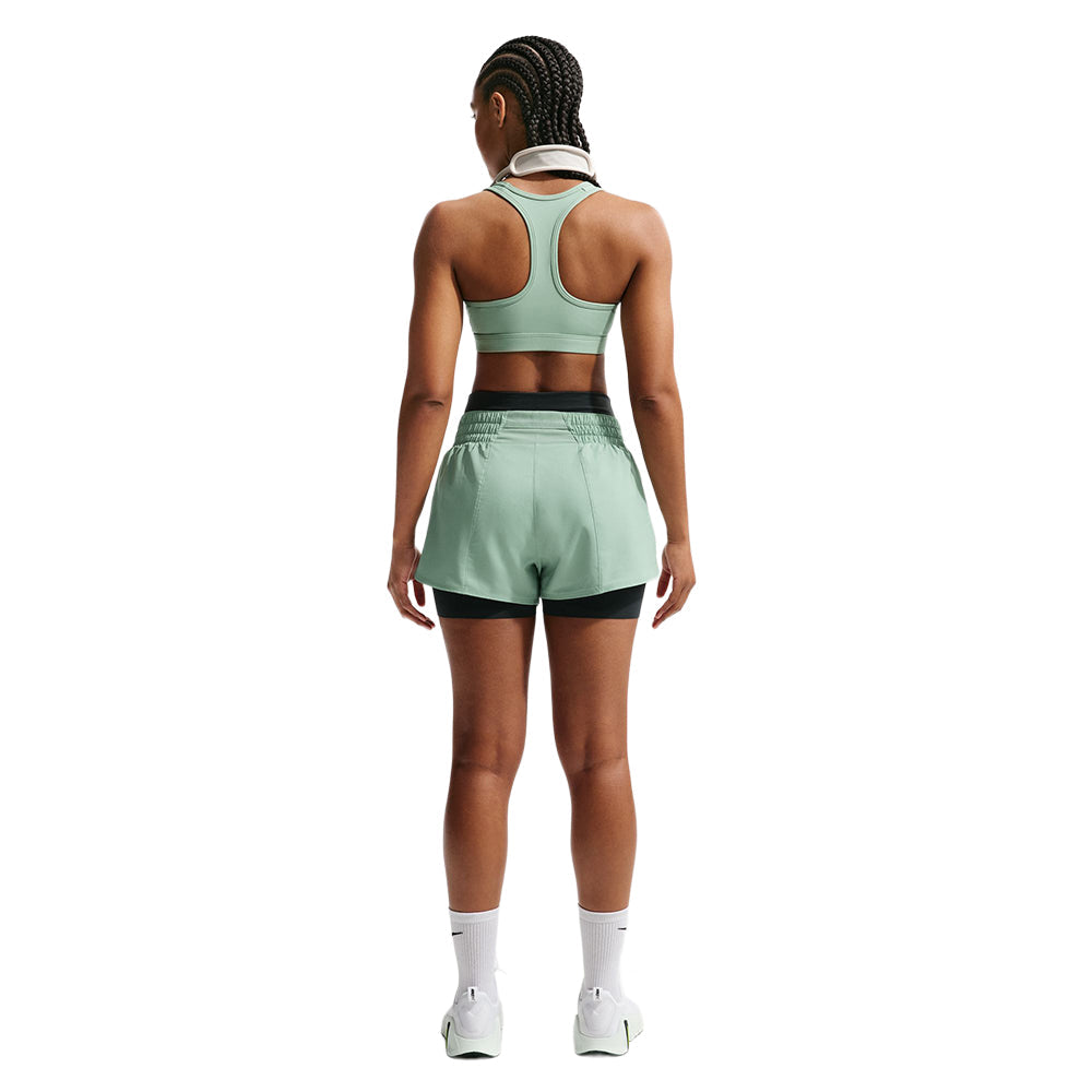 Nike Swoosh Medium Support Sports Bras in Green Color