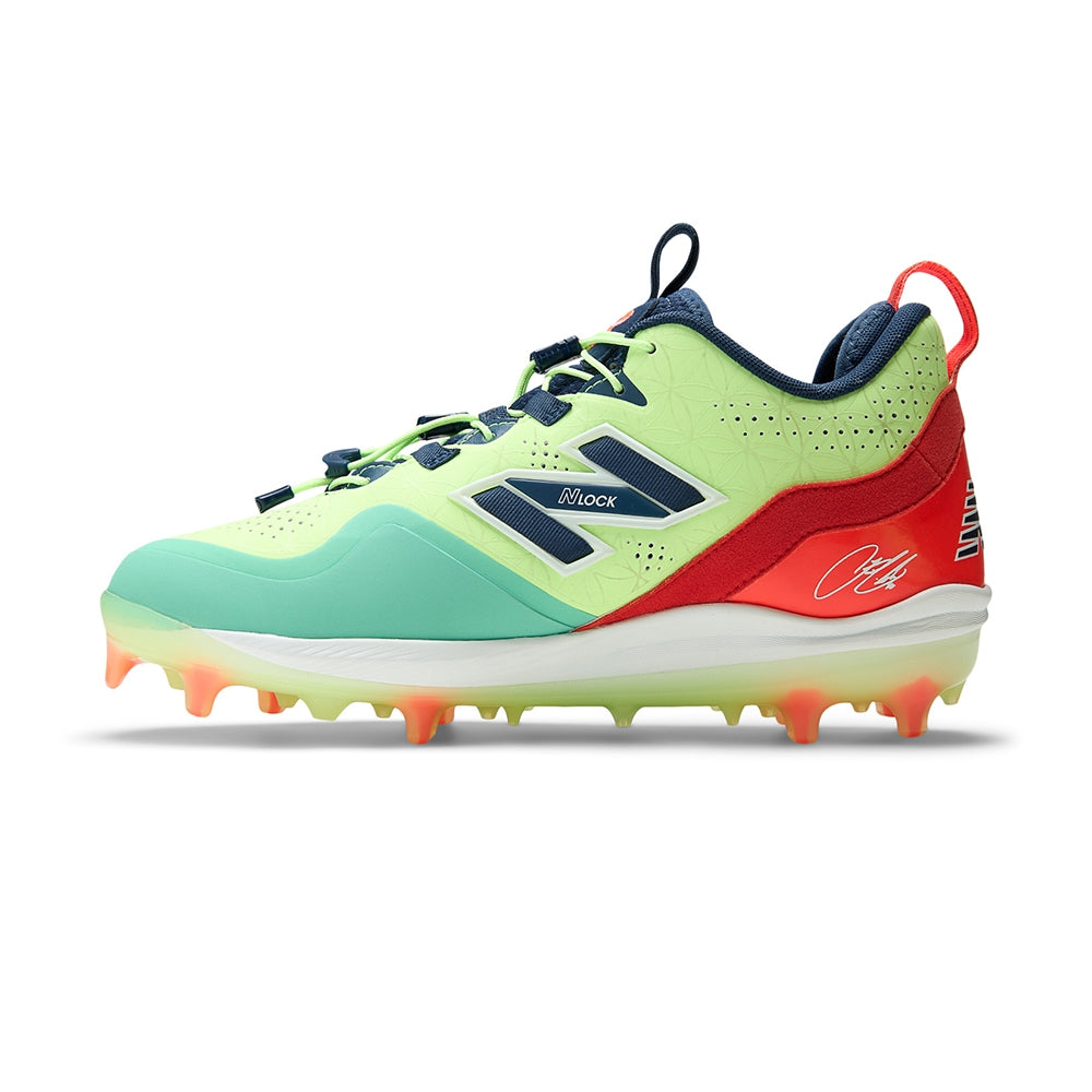 New Balance FuelCell Lindor 3 Comp Baseball Cleats in Green Color