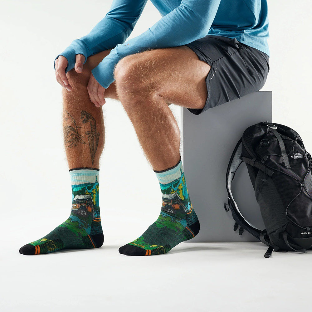 Smartwool Hike Targeted Trekker Pri Socks in Green Color