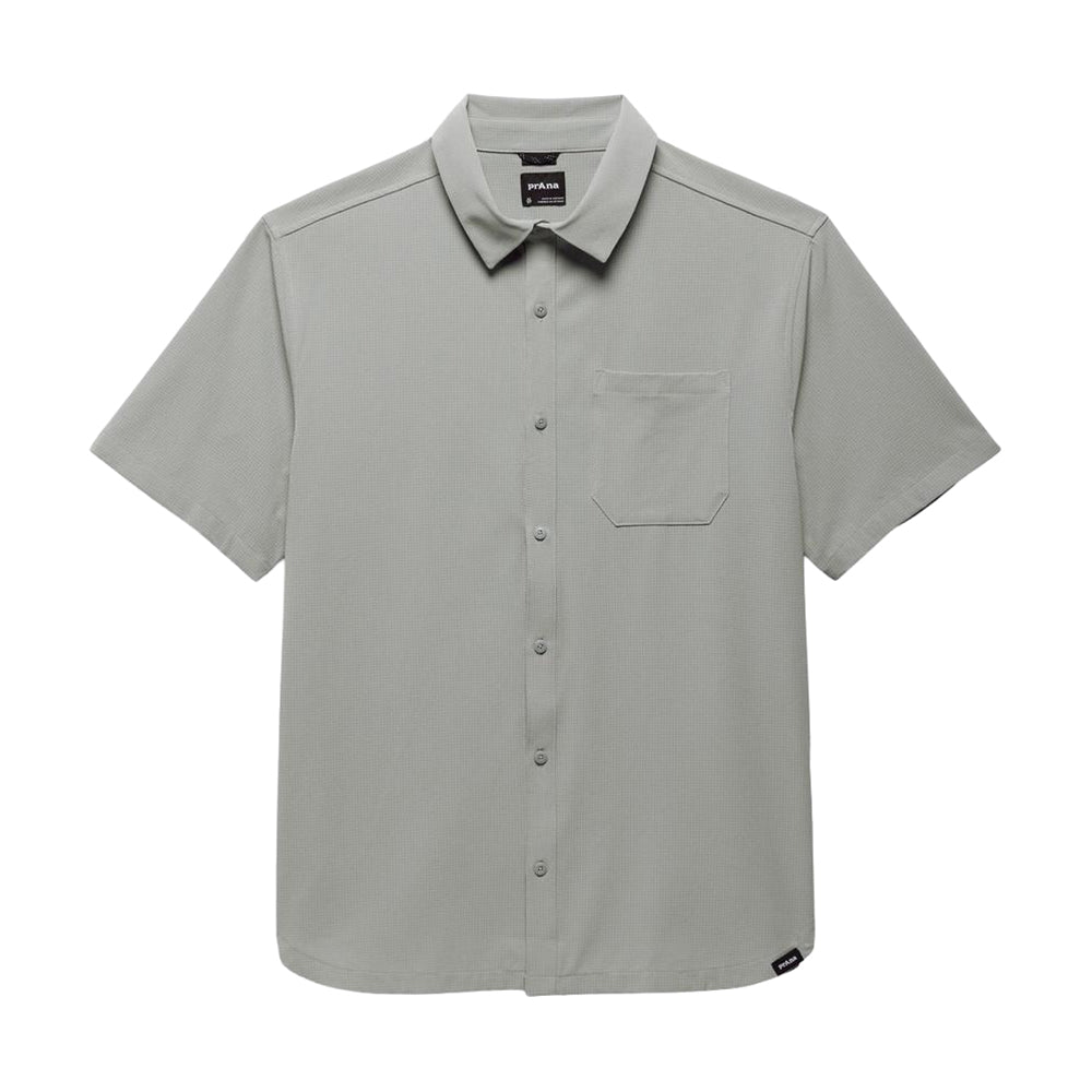 Prana Hybridizer short sleeve Shirt Tops in Grey Color
