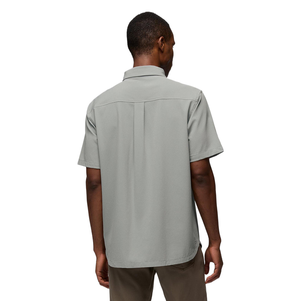 Prana Hybridizer short sleeve Shirt Tops in Grey Color