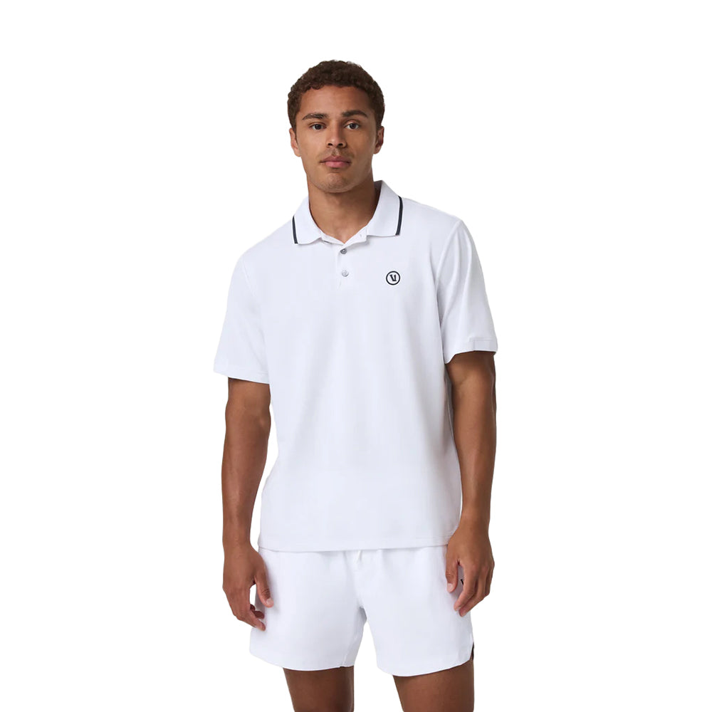 Vuori short sleeve Gamepoint Polo 2.0 Tops in White Color